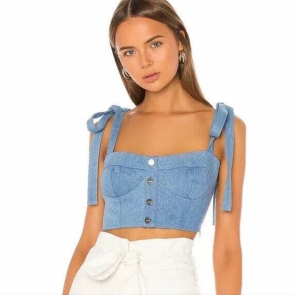 Capulet Hayley Crop Top Denim Xtra Small
